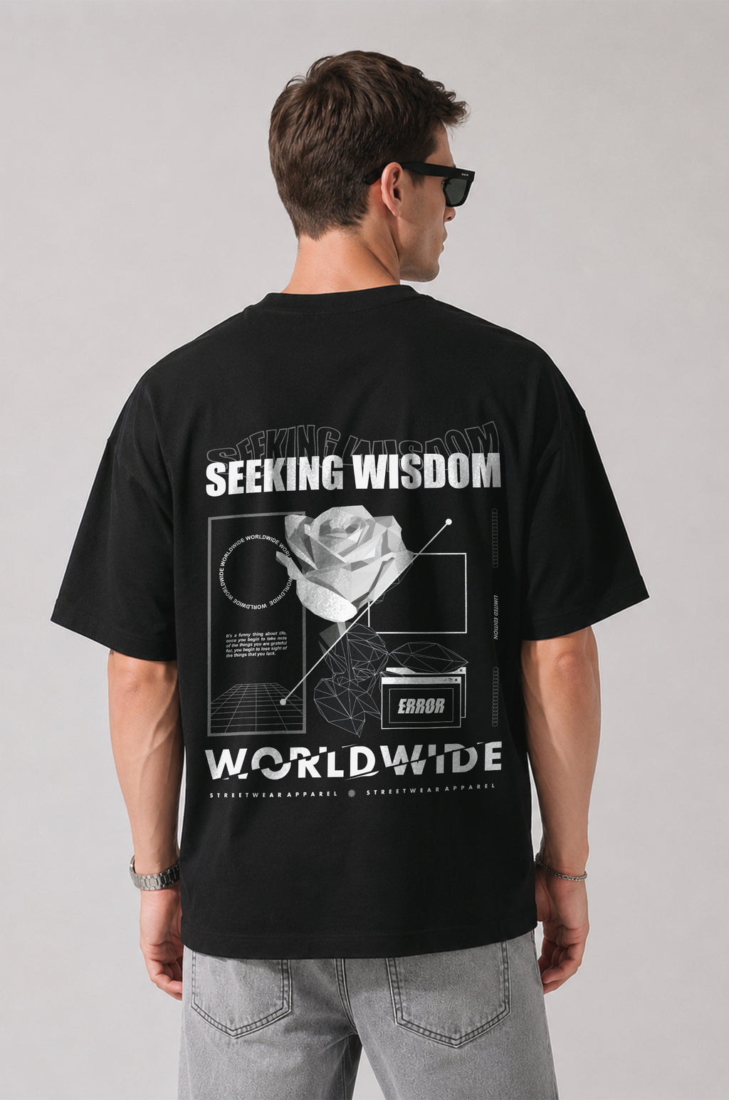 Seeking Wisdom Men Oversized Classic T-Shirt