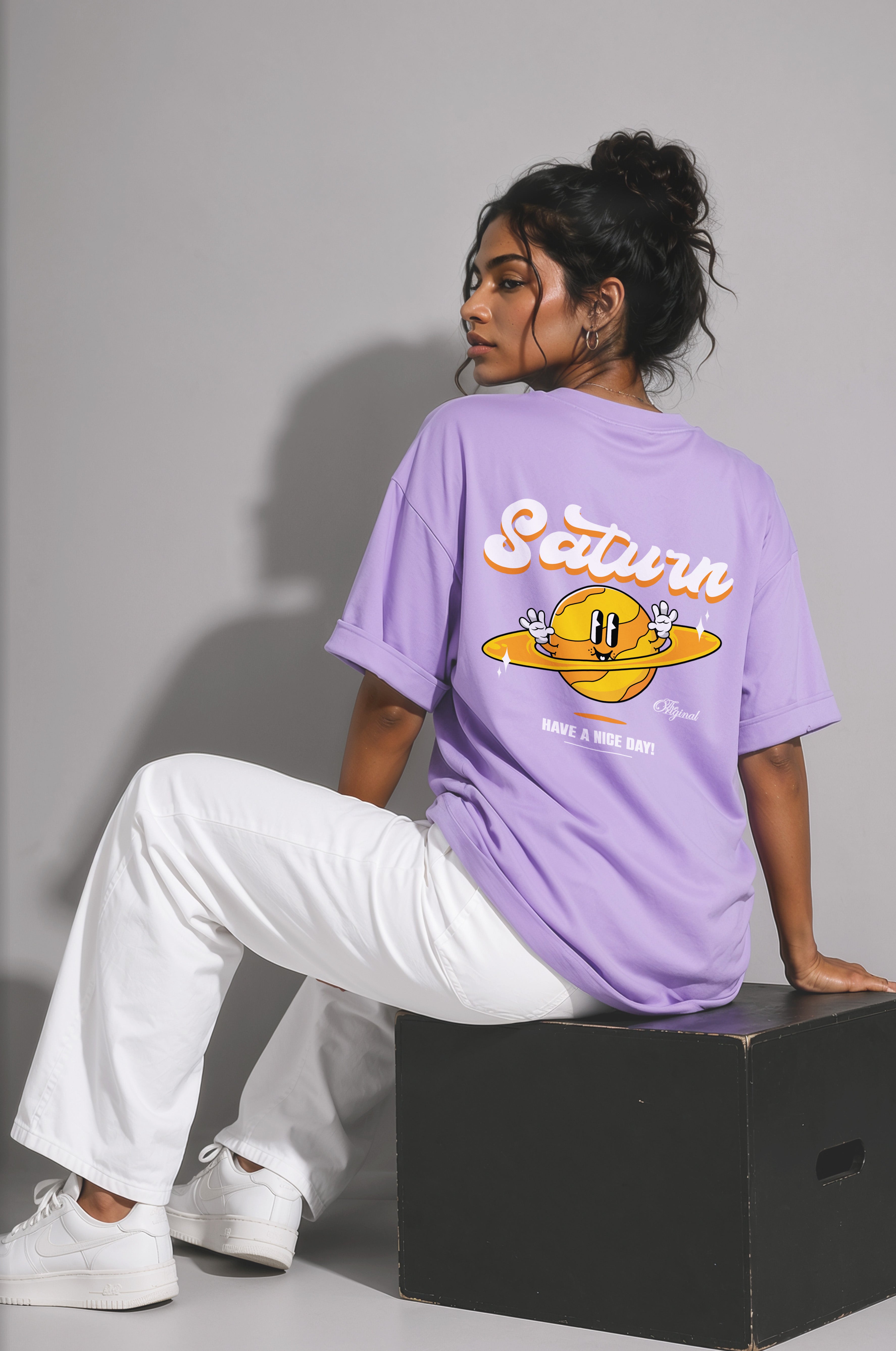 Saturn Women Oversized Classic T-Shirt