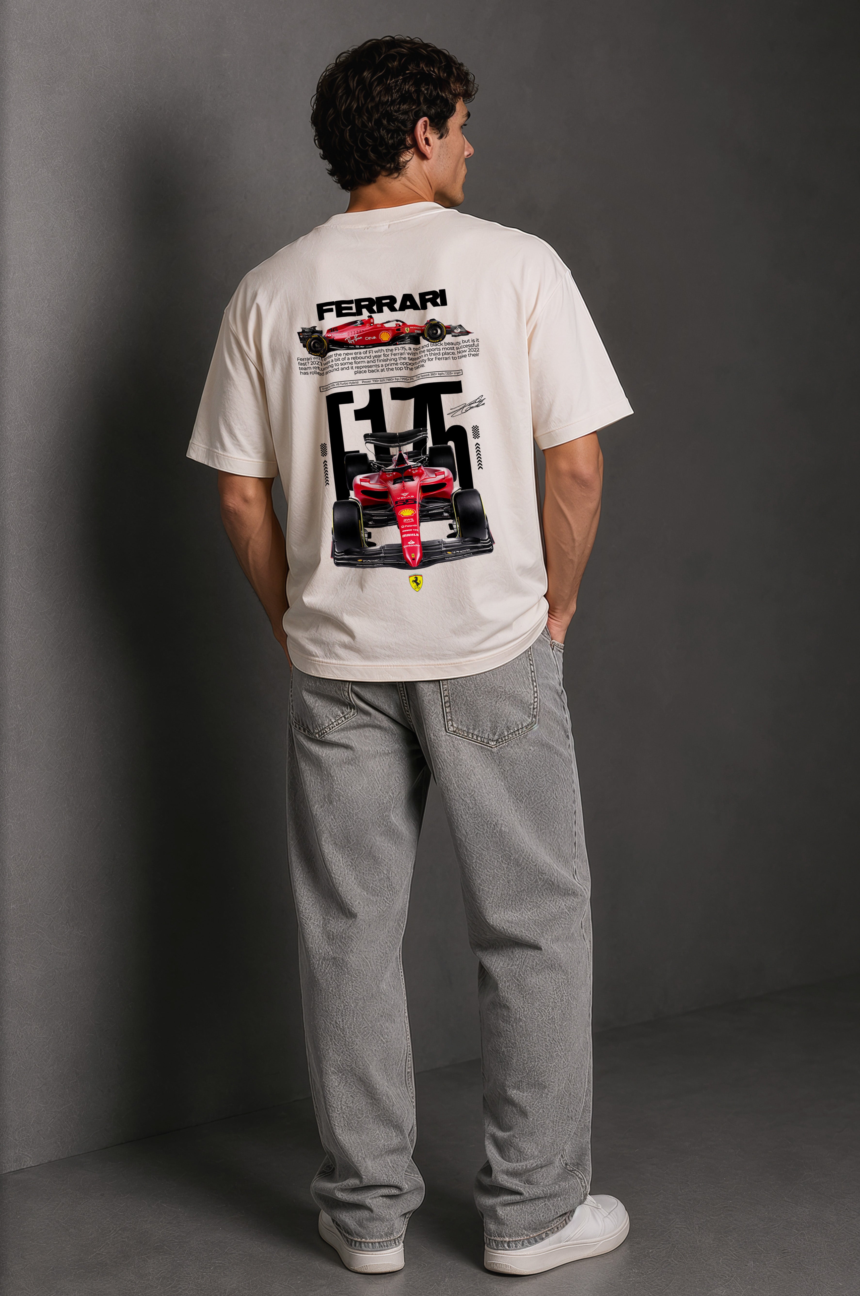 Ferrari F1-75 Men Oversized Classic T-Shirt