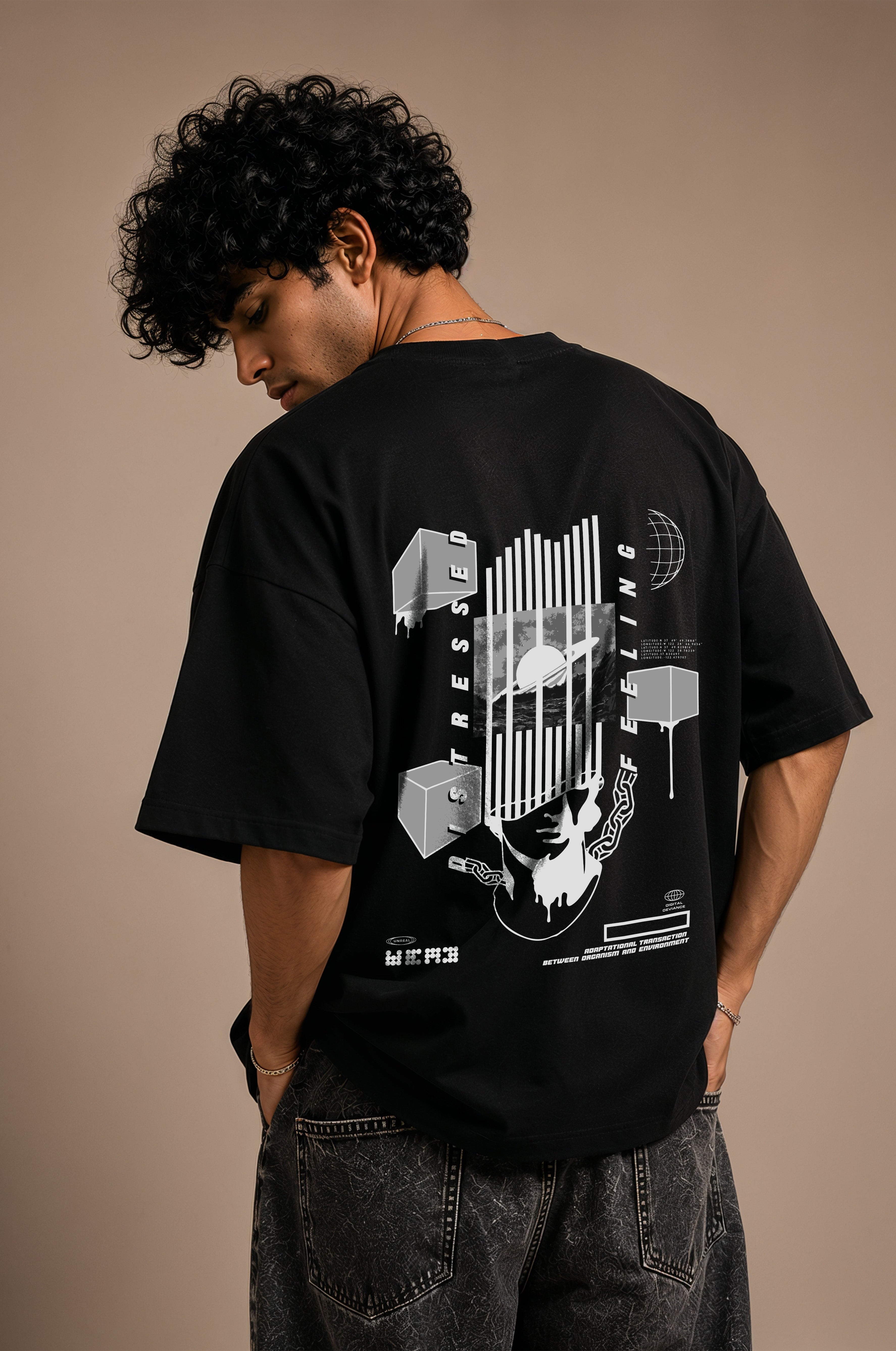 Distressed Men Oversized Classic T-Shirt