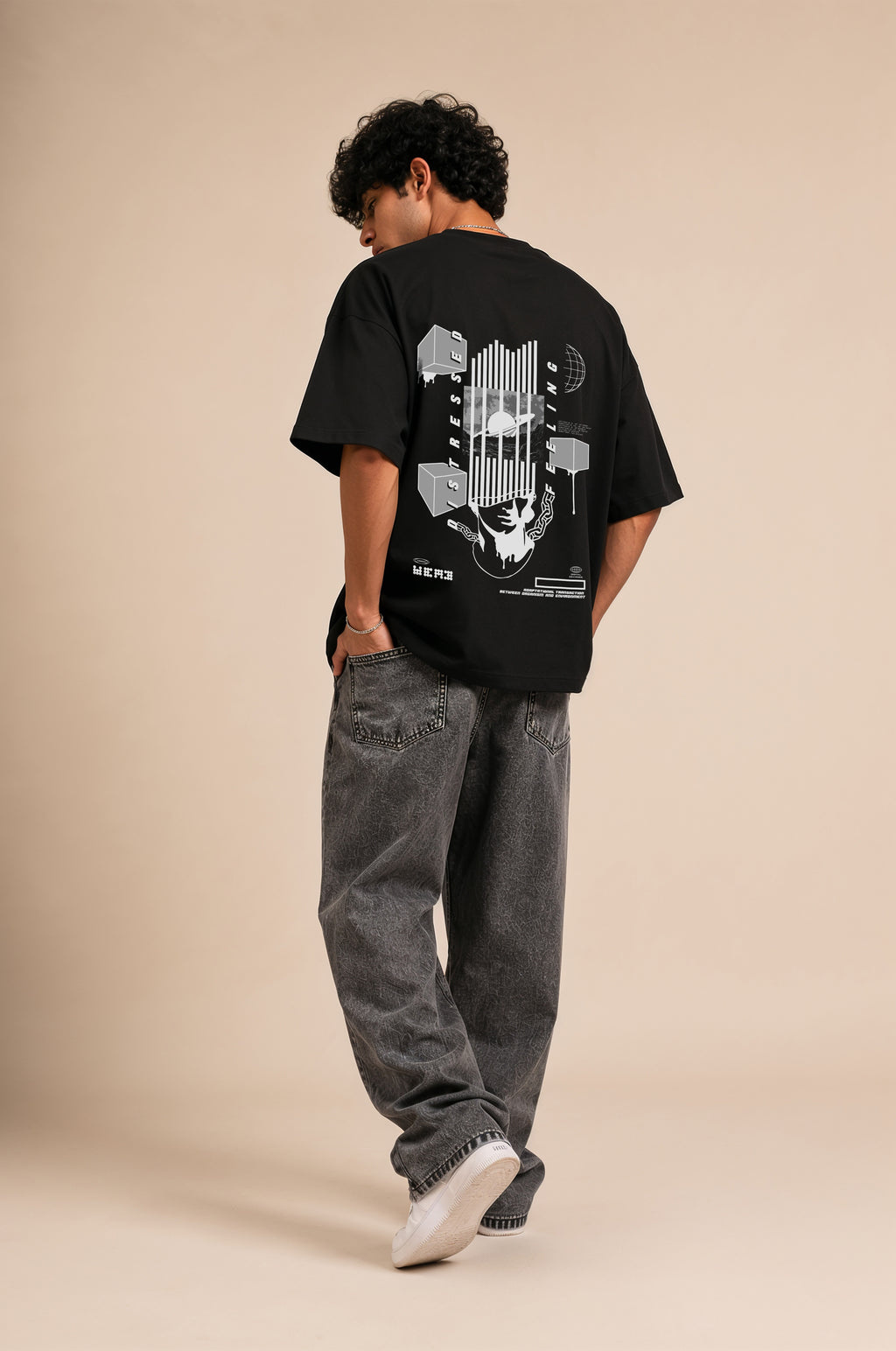 Distressed Men Oversized Classic T-Shirt