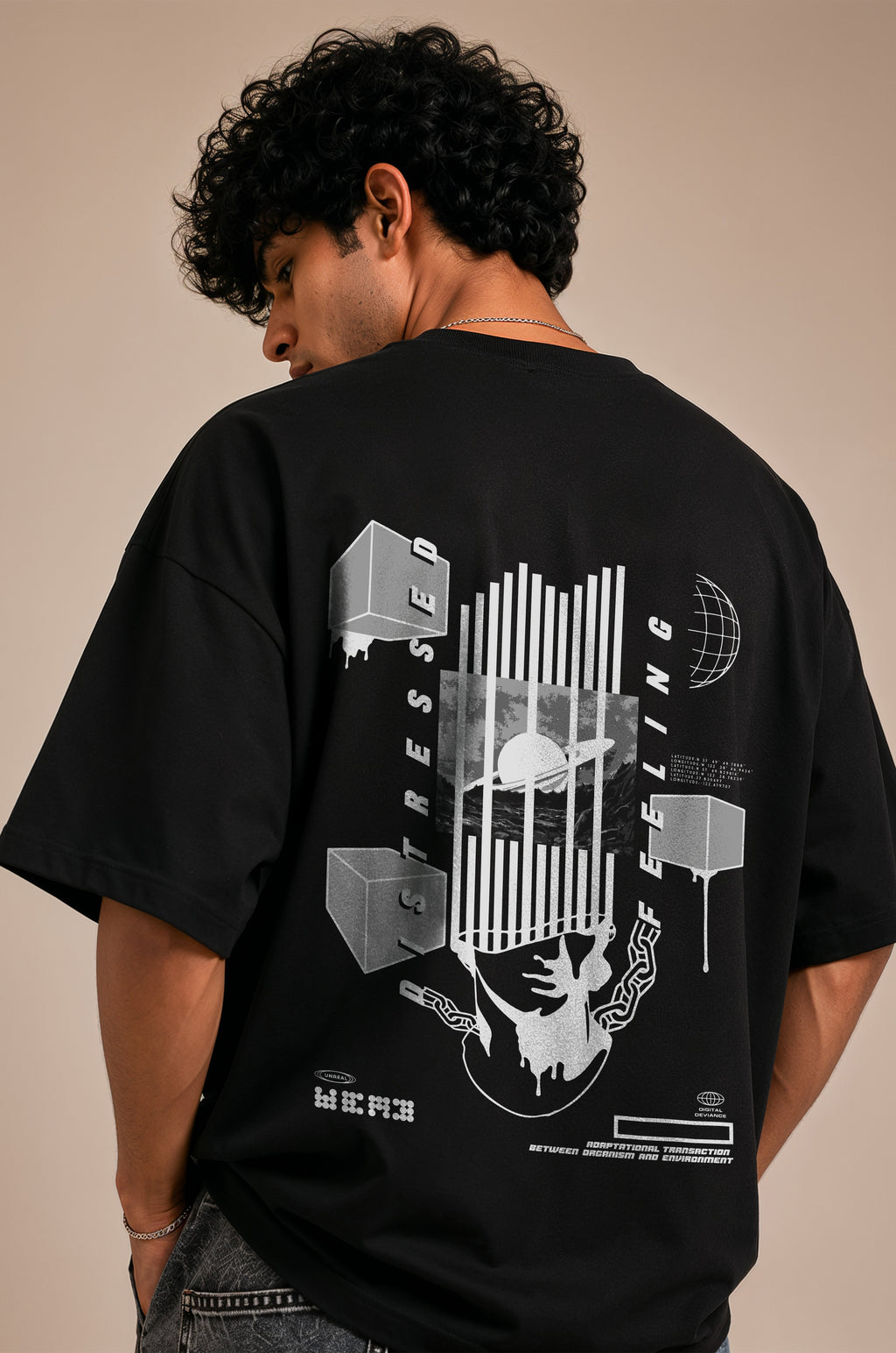 Distressed Men Oversized Classic T-Shirt